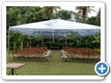 Tenda Piramidal 10x10m em lona cristal para cerimônia. Capacidade 80 a 100 cadeiras